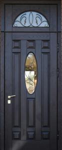 Металлическая дверь со стеклом и ковкой купить с установкой