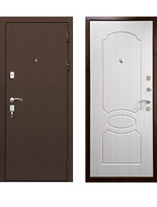 Дверь эконом: антивандальное порошковое покрытие, цвет "Медный антик" + МДФ-панель (7 мм), цвет "Беленый дуб" купить с установкой
