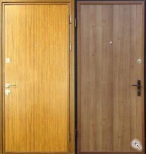 Металлическая дверь в квартиру, отделка: ламинат снаружи и внутри. купить с установкой