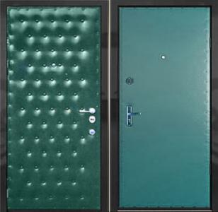 Зеленые входные стальные двери