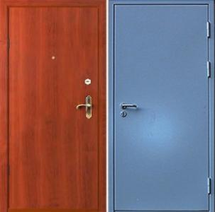 Дверь железная входная с простым окрасом + ламинат купить с установкой