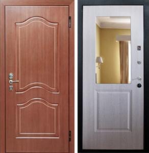 Железная входная дверь с зеркалом - МДФ + ламинат купить с установкой