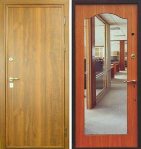 Входная металлическая дверь с зеркалом, отделка ламинат с 2-х сторон купить с установкой